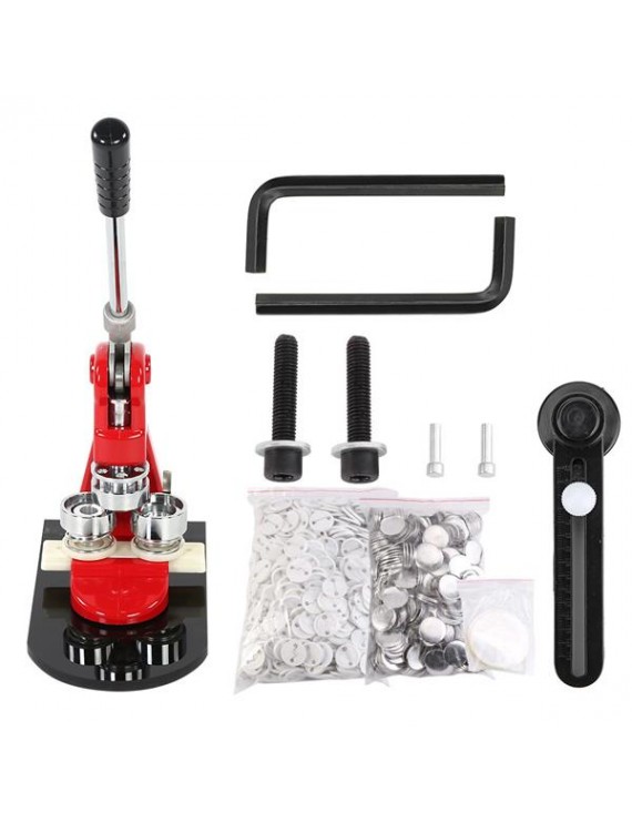 1pc 5.8cm Badge Punch Press Maker Machine With 1000 Circle Button Parts+Circle Cutter