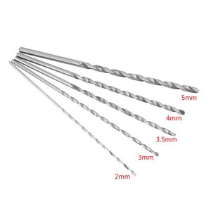 Extra Long High-speed Steel Straight Shank Twist Drill Bit Tool 2-5mm For Wood