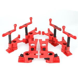 4 Set 3/4'' Quick Release Heavy Duty Wide Base Iron Wood Metal Clamp Set Woodworking Workbench