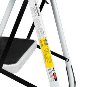 Folding Stool Heavy Duty Industrial Lightweight 2-Step Ladder White