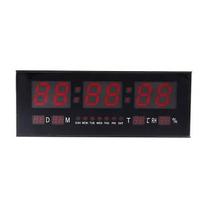 Large Digital LED Alarm Calendar Clock Jumbo Display Snooze Wall Temperature